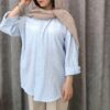 مانتو مدل ینزی ساده یقه شکاری - تصویر 2