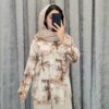 شومیز مانتویی طرح ایتالیایی پشت بلند (پارچه کجراه طرح گازوئیلی) (زنانه)