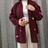 مانتو لنین نخی طرح گل بابونه ریز (زنانه) - تصویر 8