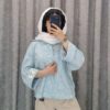 شومیز راهراه مدل Moschino با مارک روی آستین (یقه مردانه) - تصویر 3