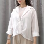 ست مانتو شیشه‌ای میله‌ای به همراه تاپ