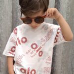 تیشرت سفید اسپرت طرح ALO (بچگانه)