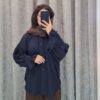 شومیز طرح جین پارچه چروک آستین مچ فانتزی - تصویر 5
