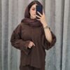 شومیز طرح جین پارچه چروک آستین مچ فانتزی - تصویر 4