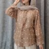 شومیز مانتویی شیشه‌ای طرح پروانه - تصویر 6
