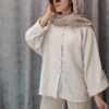 شومیز مانتویی لمه ژاکارد راهدار - تصویر 4