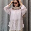 شومیز مانتویی شیشه‌ای طرح پروانه - تصویر 5