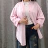 مانتو لنین نخی طرح گل بابونه ریز (زنانه) - تصویر 5