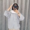 شومیز راهراه مدل Moschino با مارک روی آستین (یقه مردانه) - تصویر 6