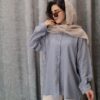 شومیز مانتویی شانتون نگیندار (زنانه)