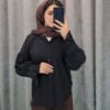 شومیز طرح جین پارچه چروک آستین مچ فانتزی - تصویر 11