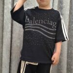ست تیشرت و شلوار Balenciaga نخی (بچگانه)