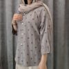 مانتو شیک طرح ALO با جزئیات نگین - تصویر 2