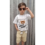 ست تیشرت و شلوارک Bear Happy (بچگانه) - تصویر 2