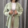 مانتو لنین نخی طرح گل بابونه ریز (زنانه) - تصویر 9