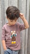 تیشرت بچگانه طرح کله خرس برجسته - تصویر 3