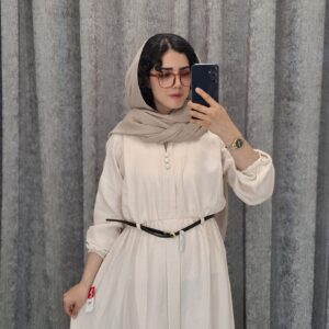 مانتو کفتان کمربندی مدل یقه دلبری (زنانه)