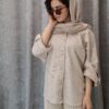 شومیز مانتویی لمه ژاکارد راهدار - تصویر 2