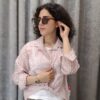 ست دو تکه شومیز پلنگی شیشه‌ای و تاپ (طرح گره‌ای خاص) - تصویر 3