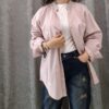 مانتو لنین نخی طرح گل بابونه ریز (زنانه) - تصویر 3