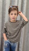 تیشرت پسرانه راه راه ریز - تصویر 2