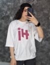 تیشرت لانگ طرح Hi (پنبهای استایل لش)
