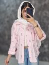 شومیز دخترانه برند میو میو (Miu Miu) پارچه اطلس - مدل آستین گت - تصویر 4