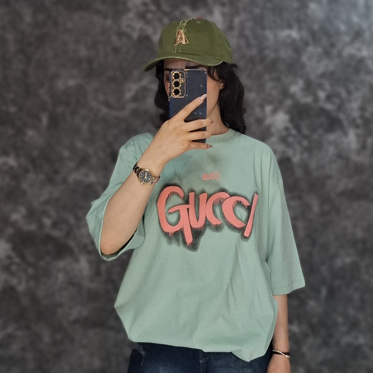 ۲۰۲۶۰۵۰۶_۱۰۲۳۵۰ تیشرت باکسی طرح گوچی (GUCCI) – پنبه سوپر اعلاء - تصویر 1