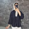 شومیز لمه طرح پاپیونی پایین‌گرد – یقه شکاری و جلو دکمه - تصویر 4
