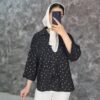 شومیز لمه طرح پاپیونی پایین‌گرد – یقه شکاری و جلو دکمه - تصویر 5