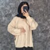 شومیز مجلسی نگیندار طرح خطی ستونی – یقه شکاری (زنانه) - تصویر 3