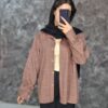 شومیز مجلسی نگیندار طرح خطی ستونی – یقه شکاری (زنانه)