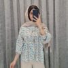شومیز دخترانه گلدار مدل یقه چیندار (بدون دکمه و جلو گرهای) - تصویر 5