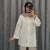 شومیز مانتویی پارچه پری طرح گازوئیلی (مدل آستین گت و پاکتی) (زنانه) - تصویر 2