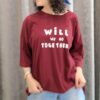 تیشرت باکسی دخترانه طرح Will we go together (زنانه)