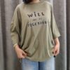 تیشرت باکسی دخترانه طرح Will we go together (زنانه) - تصویر 2