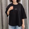 تیشرت باکسی دخترانه طرح ماکان چیکو