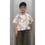 ست تیشرت و شلوار نخی طرح برگ(بچگانه) - تصویر 4