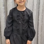 شومیز مشکی پاپیون‌دار (بچگانه)