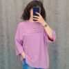 تیشرت باکسی ماکان طرح ساعت شنی - تصویر 6