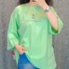 تیشرت باکسی ماکان طرح ساعت شنی - تصویر 5