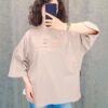 تیشرت باکسی ماکان طرح ساعت شنی - تصویر 2