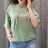 تیشرت کراپ طرح پاپیون - تصویر 2