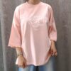 تیشرت باکسی ماکان طرح پاپیون مینیمال - تصویر 4