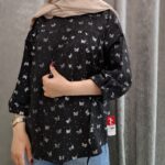 مانتو چین‌دار صوفیا طرح پروانه‌ای