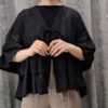 مانتو قلاببافی طرح پانچی پایین چین (زنانه) - تصویر 3