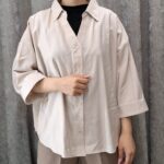 مانتو مودال یقه دلبری آستین پاکتی