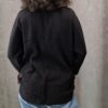 مانتو کراش یقه مردانه پشت پلیسه - تصویر 2