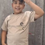 تیشرت نواری جیب‌دار طرح فانتزی (بچگانه)