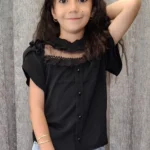 شومیز شکوفه آستین حلقه‌ای(بچگانه)